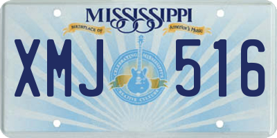 MS license plate XMJ516