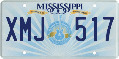 MS license plate XMJ517