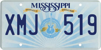 MS license plate XMJ519