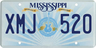 MS license plate XMJ520