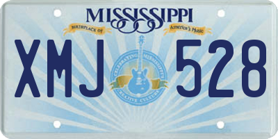 MS license plate XMJ528