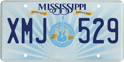 MS license plate XMJ529