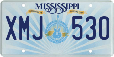 MS license plate XMJ530