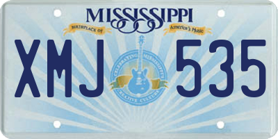 MS license plate XMJ535
