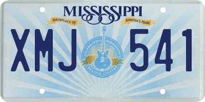 MS license plate XMJ541