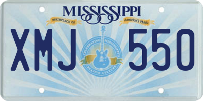 MS license plate XMJ550