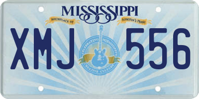 MS license plate XMJ556