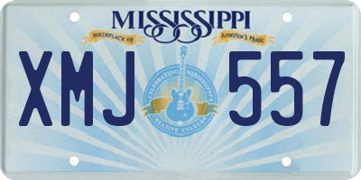 MS license plate XMJ557