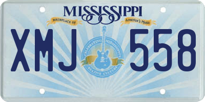 MS license plate XMJ558