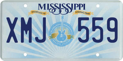 MS license plate XMJ559