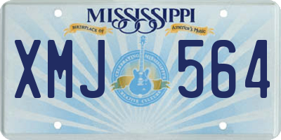 MS license plate XMJ564