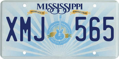 MS license plate XMJ565