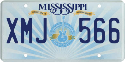 MS license plate XMJ566