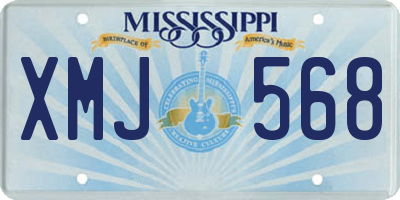 MS license plate XMJ568