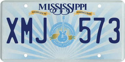 MS license plate XMJ573