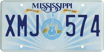 MS license plate XMJ574
