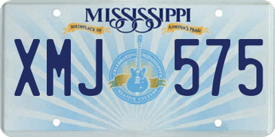 MS license plate XMJ575