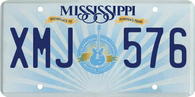 MS license plate XMJ576