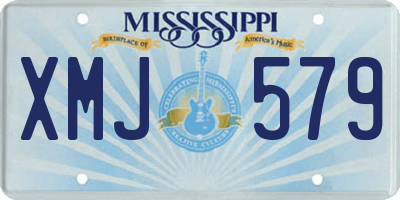 MS license plate XMJ579