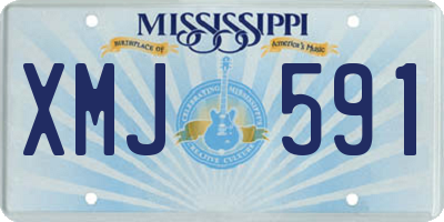 MS license plate XMJ591