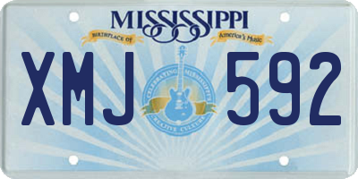 MS license plate XMJ592