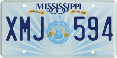 MS license plate XMJ594