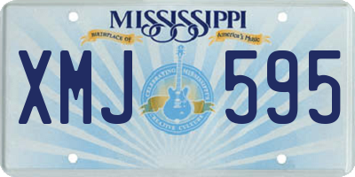 MS license plate XMJ595