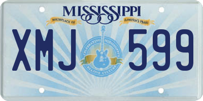 MS license plate XMJ599