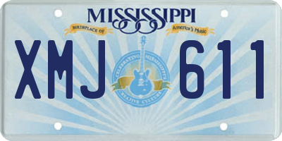 MS license plate XMJ611