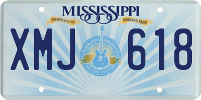 MS license plate XMJ618