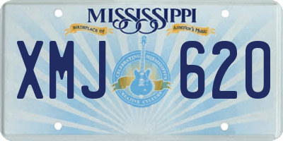 MS license plate XMJ620