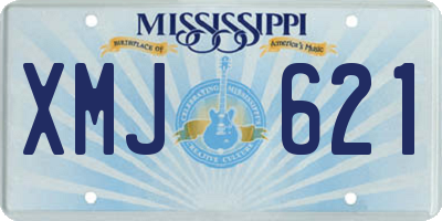 MS license plate XMJ621
