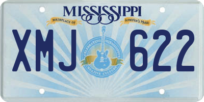 MS license plate XMJ622