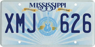 MS license plate XMJ626