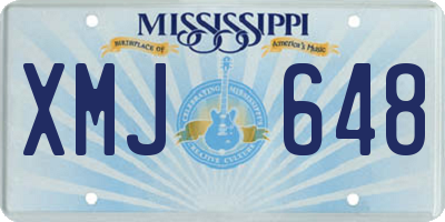 MS license plate XMJ648