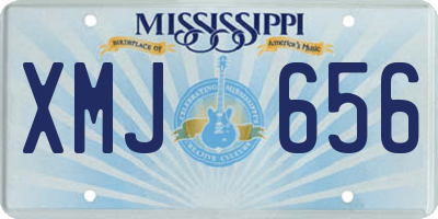MS license plate XMJ656