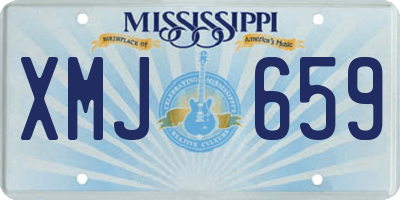MS license plate XMJ659