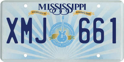 MS license plate XMJ661