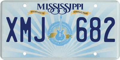 MS license plate XMJ682