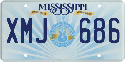 MS license plate XMJ686