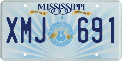 MS license plate XMJ691