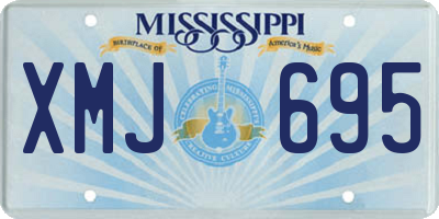MS license plate XMJ695