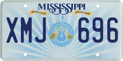 MS license plate XMJ696
