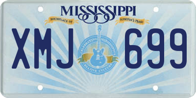 MS license plate XMJ699