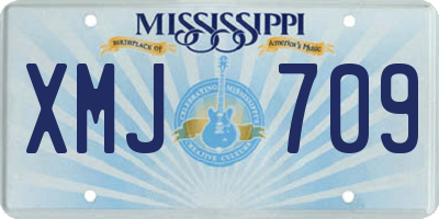 MS license plate XMJ709