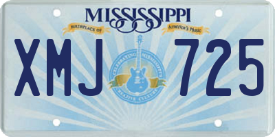 MS license plate XMJ725