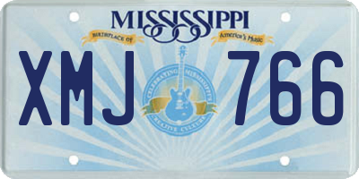 MS license plate XMJ766