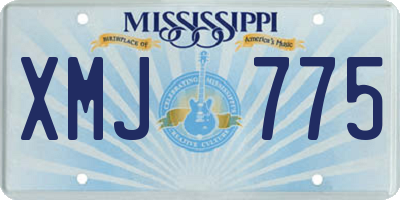 MS license plate XMJ775