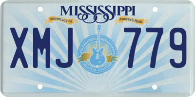 MS license plate XMJ779