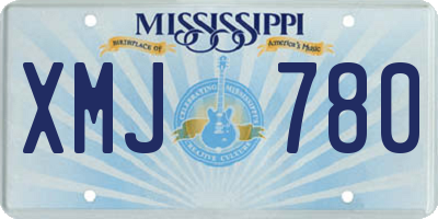 MS license plate XMJ780